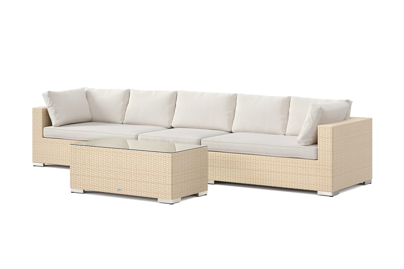 Bahamas udendørs sofa 5-pers med bord - Sand - Have - Udendørs miljø - Altan & terrasse - Altanmøbler
