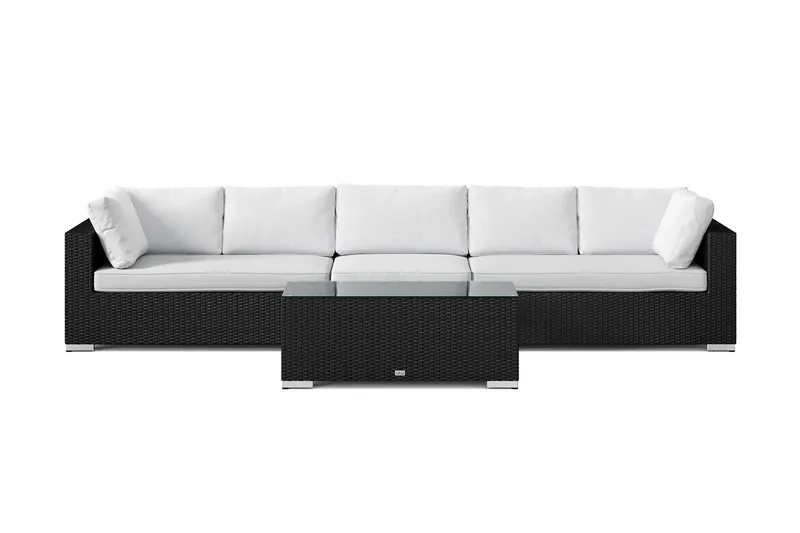 Bahamas udendørs sofa 5-pers med bord - Sort - Have - Udendørs miljø - Altan & terrasse - Altanmøbler
