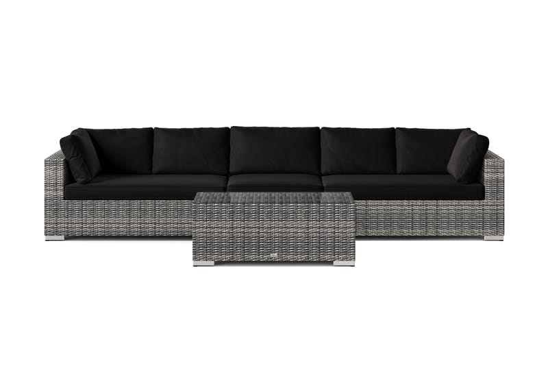Bahamas udendørs sofa 5-pers med bord - Grå - Have - Udendørs miljø - Altan & terrasse - Altanmøbler