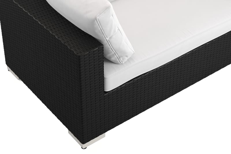 Bahamas udendørs sofa 5-pers med bord og hylde - Sort - Have - Udendørs miljø - Altan & terrasse - Altanmøbler