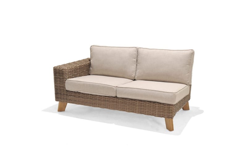 Bahamas Udendørsmøbelgruppe 2-personers & chaiselong venstre sofabord 110 cm - Mørkegrå - Have - Udendørs miljø - Altan & terrasse - Altanmøbler