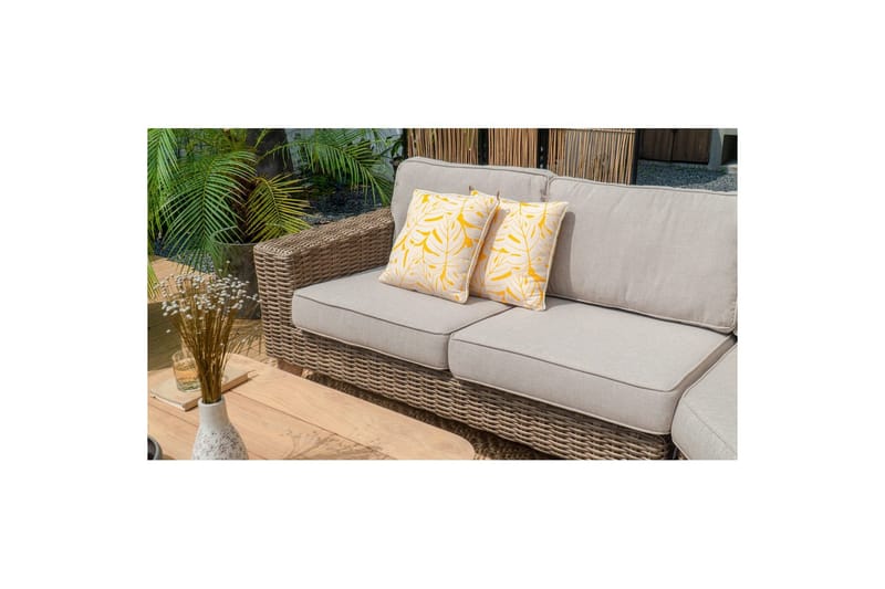 Bahamas Udendørsmøbelgruppe 2-personers venstre & højre & hjørnestol & sofabord 100 cm - Mørkegrå - Have - Udendørs miljø - Altan & terrasse - Altanmøbler