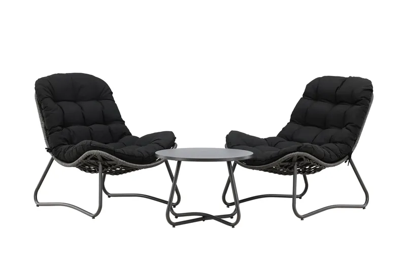 Cala Sofagruppe Udendørs 2-personers, Sort