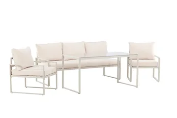 Catania Sofagruppe Udendørs 5-personers - Beige - Havemøbler - Loungemøbler - Sofagrupper udendørs