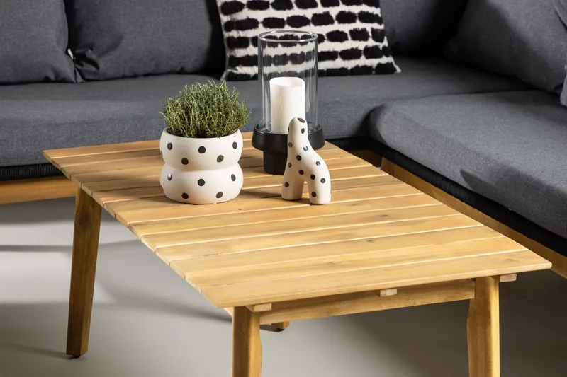 Chania hjørnesofasæt 4-personers udendørs - Sort - Have - Udendørs miljø - Altan & terrasse - Altanmøbler