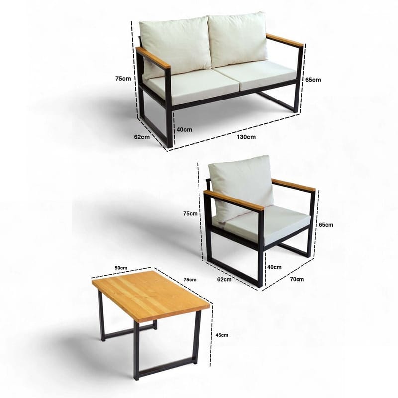 Cove 5-personers Sofagruppe Udendørs - Beige - Have - Udendørs miljø - Altan & terrasse - Altanmøbler