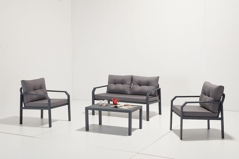 Decorotika Sofagruppe - Antracit - Sofagrupper udendørs - Loungesæt - Altanmøbler