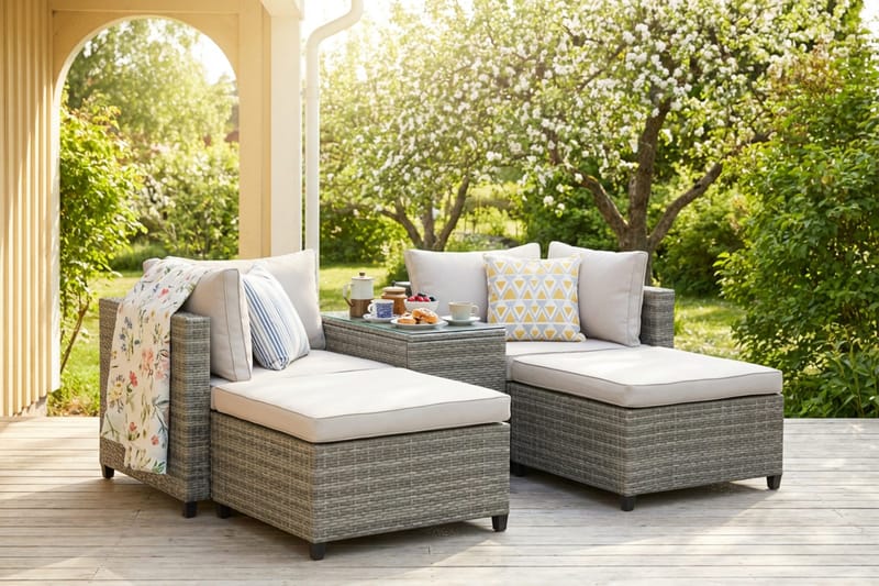 Dramilo Loungegruppe - Beige - Have - Udendørs miljø - Altan & terrasse - Altanmøbler