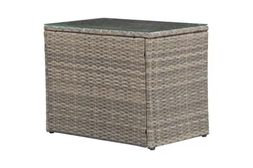 Dramilo loungegruppe i polyrattan med bord og hynder - Beige - Havemøbler - Loungemøbler - Sofagrupper udendørs