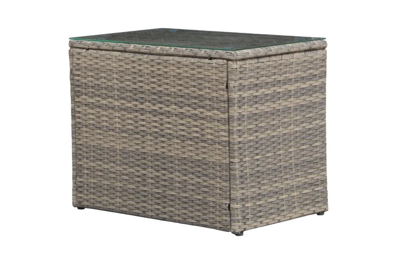 Dramilo loungegruppe i polyrattan med bord og hynder - Beige - Have - Udendørs miljø - Altan & terrasse - Altanmøbler