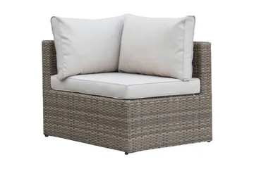 Dramilo loungegruppe i polyrattan med bord og hynder - Beige - Havemøbler - Loungemøbler - Sofagrupper udendørs