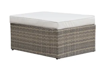 Dramilo loungegruppe i polyrattan med bord og hynder - Beige - Havemøbler - Loungemøbler - Sofagrupper udendørs