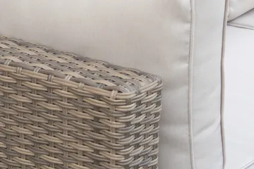 Dramilo loungegruppe i polyrattan med bord og hynder - Beige - Havemøbler - Loungemøbler - Sofagrupper udendørs