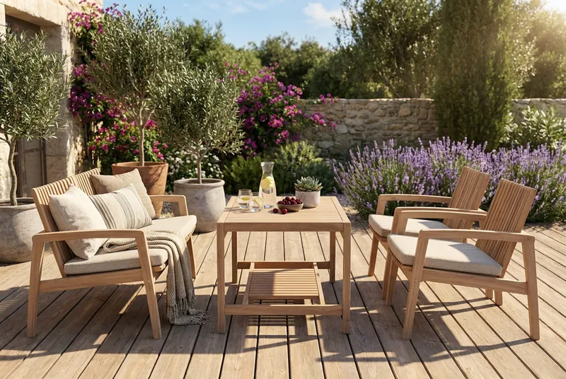 Elkest loungesæt til udendørs brug - Beige - Have - Udendørs miljø - Altan & terrasse - Altanmøbler