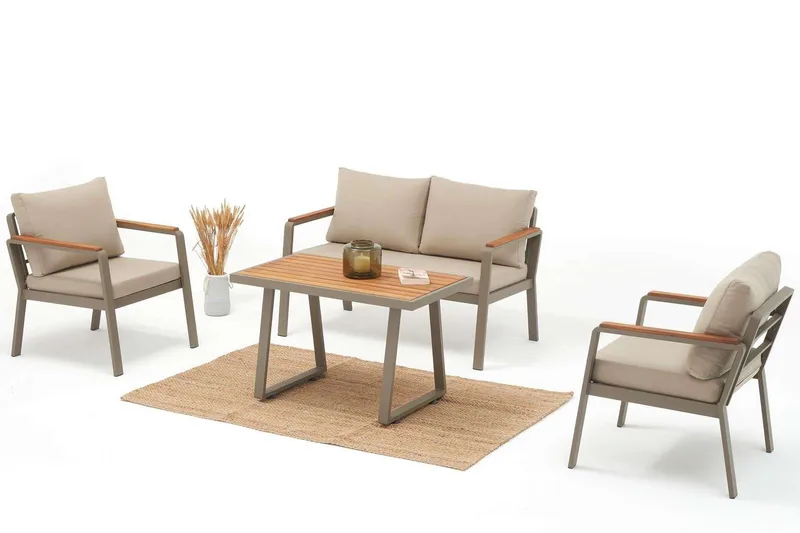 Estra Loungegruppe udendørs - Beige - Have - Udendørs miljø - Altan & terrasse - Altanmøbler