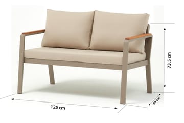Estra Loungegruppe udendørs - Beige - Havemøbler - Loungemøbler - Sofagrupper udendørs
