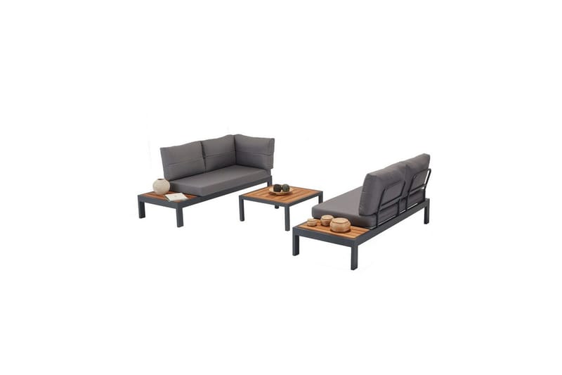 Haveloungesæt Bulskoll Træ - Grå - Have - Udendørs miljø - Altan & terrasse - Altanmøbler