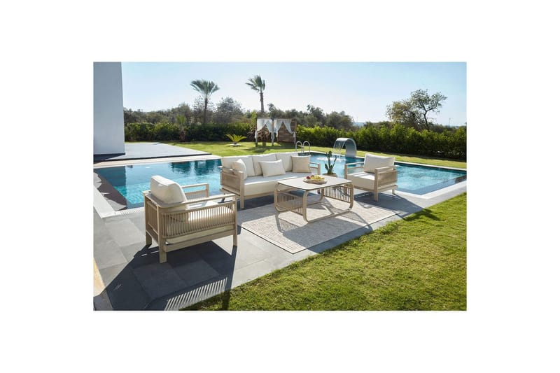 Haveloungesæt Hungirr Beige - Beige - Have - Udendørs miljø - Altan & terrasse - Altanmøbler