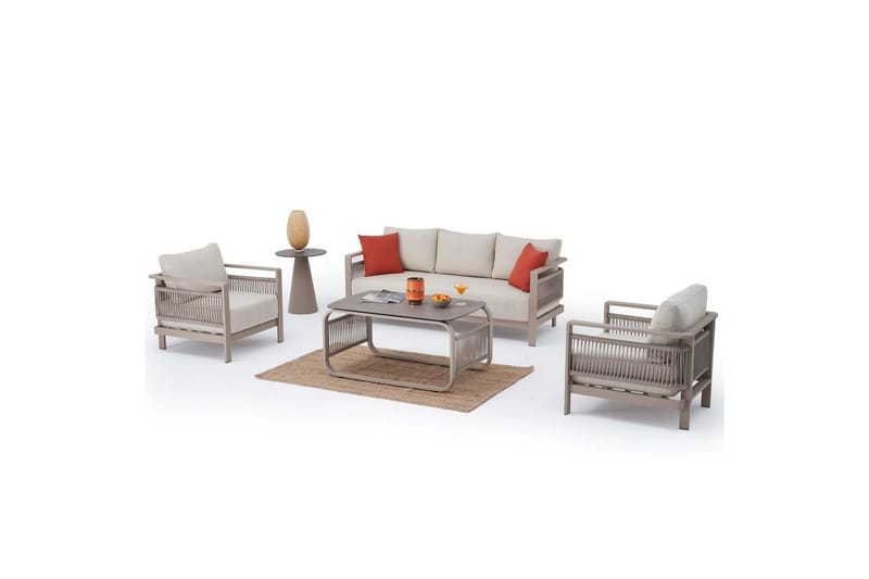 Haveloungesæt Hungirr Beige - Beige - Have - Udendørs miljø - Altan & terrasse - Altanmøbler