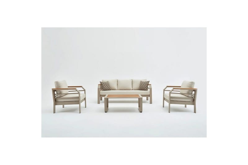 Haveloungesæt Sudassento Beige - Beige - Have - Udendørs miljø - Altan & terrasse - Altanmøbler