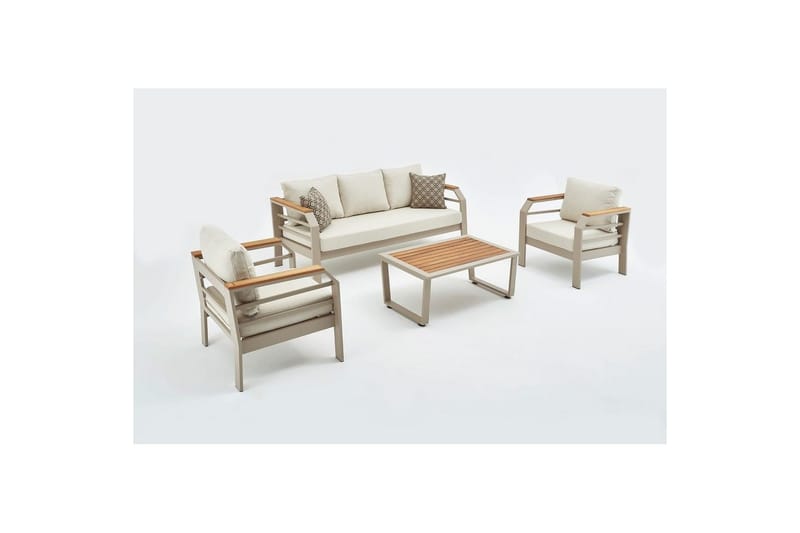 Haveloungesæt Sudassento Beige - Beige - Have - Udendørs miljø - Altan & terrasse - Altanmøbler