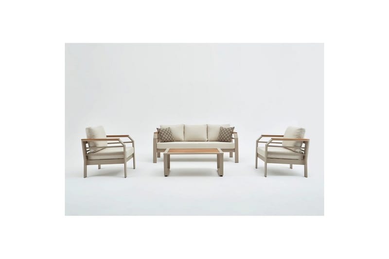 Haveloungesæt Sudassento Beige - Beige - Have - Udendørs miljø - Altan & terrasse - Altanmøbler