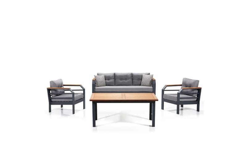 Haveloungesæt Sudassento Grå / sort, Grå / sort