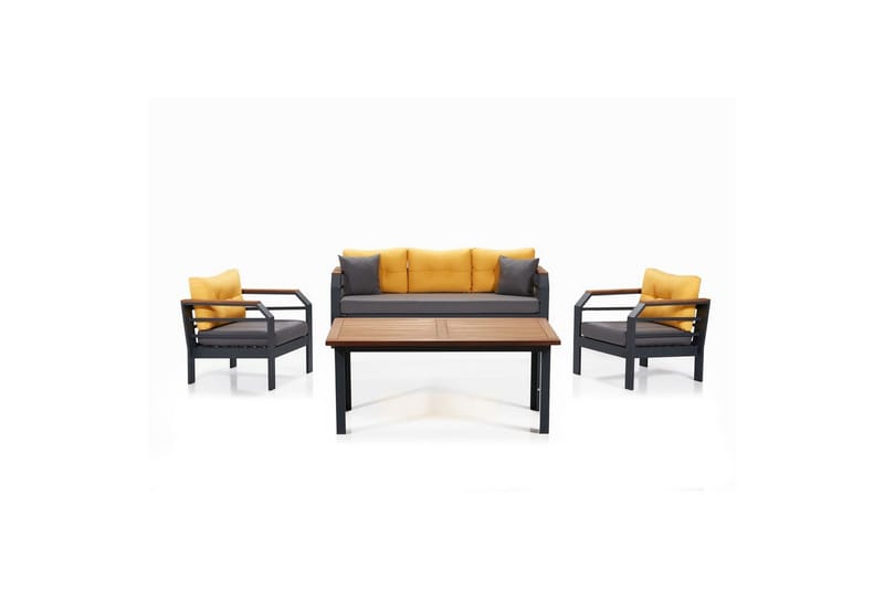 Haveloungesæt Sudassento Gul / Grå / Sort, Gul / Grå / Sort