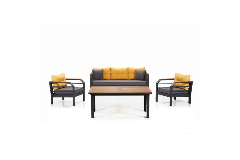 Haveloungesæt Sudassento Gul / Grå / Sort, Gul / Grå / Sort