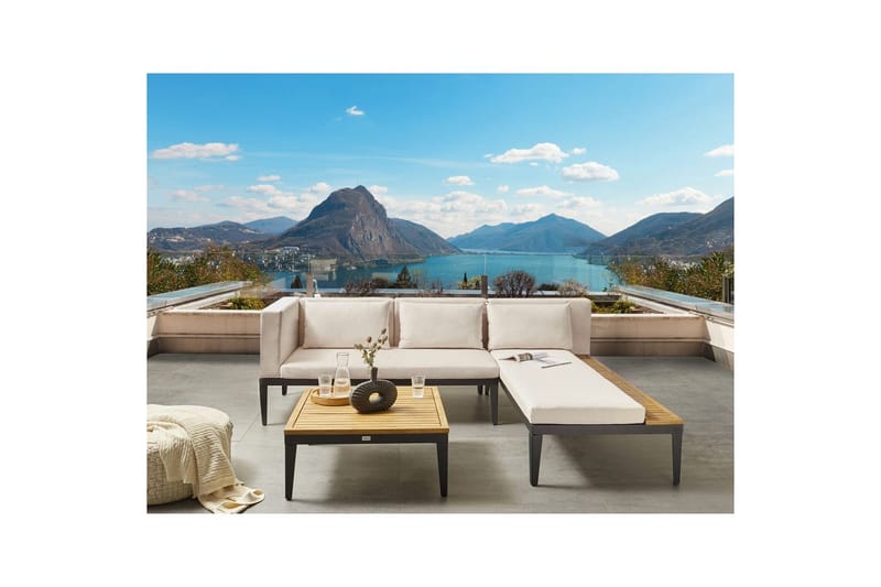 Havemøbelhjørnesofa med bord 3-sæders Bracciano - Have - Udendørs miljø - Altan & terrasse - Altanmøbler