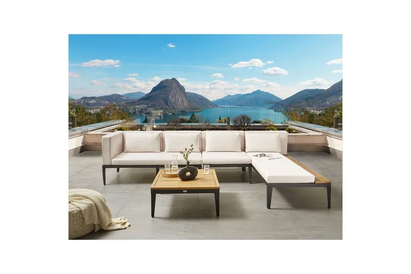 Havemøbelhjørnesofa med bord 4-sæders Bracciano - Have - Udendørs miljø - Altan & terrasse - Altanmøbler