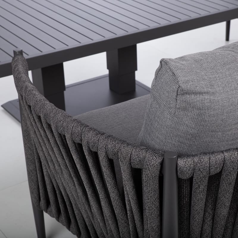 Havemøbelsæt HOME4YOU Bristol bord, sofa og 2 stole Grå - Grå - Have - Udendørs miljø - Altan & terrasse - Altanmøbler