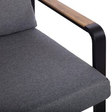 Havemøbelsæt HOME4YOU Lona bord, sofa og 2 stole Grå/Sort - Grå / sort - Havemøbler - Loungemøbler - Sofagrupper udendørs