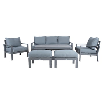 Havemøbelsæt HOME4YOU Rio 6 dele gråbeige - Grålig beige - Havemøbler - Loungemøbler - Sofagrupper udendørs