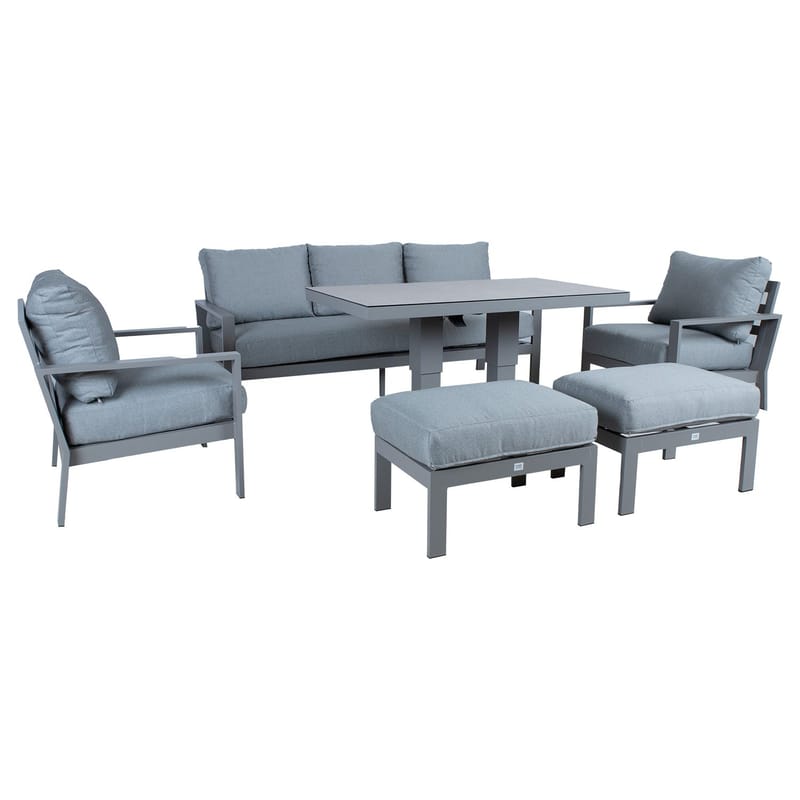 Havemøbelsæt HOME4YOU Rio 6 dele gråbeige - Grålig beige - Have - Udendørs miljø - Altan & terrasse - Altanmøbler