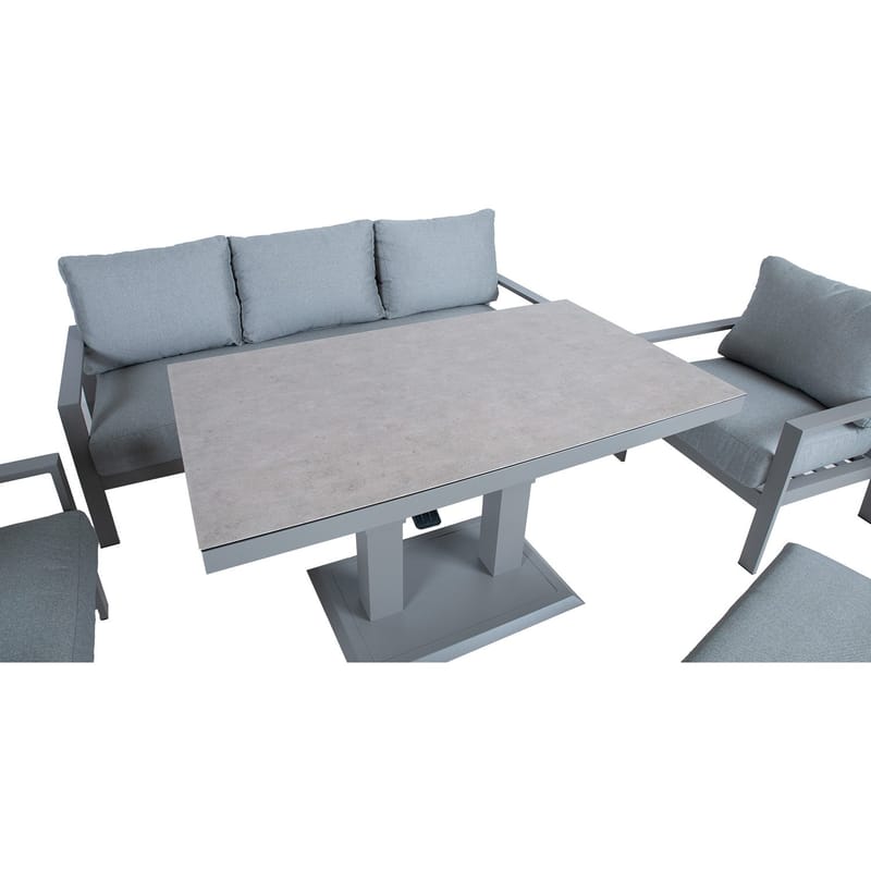 Havemøbelsæt HOME4YOU Rio 6 dele gråbeige - Grålig beige - Have - Udendørs miljø - Altan & terrasse - Altanmøbler