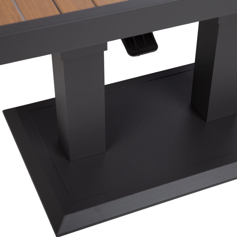 Havemøbelsæt HOME4YOU Rio hjørnesofa og bord mørkegrå - Mørkegrå - Have - Udendørs miljø - Altan & terrasse - Altanmøbler