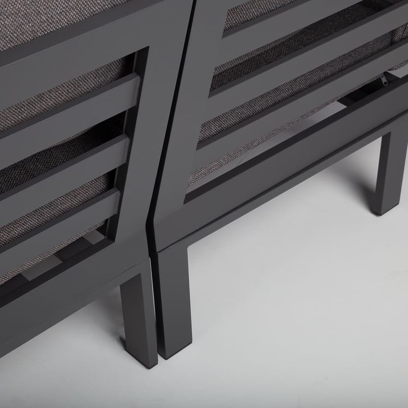 Havemøbelsæt HOME4YOU Rio hjørnesofa og bord mørkegrå - Mørkegrå - Have - Udendørs miljø - Altan & terrasse - Altanmøbler