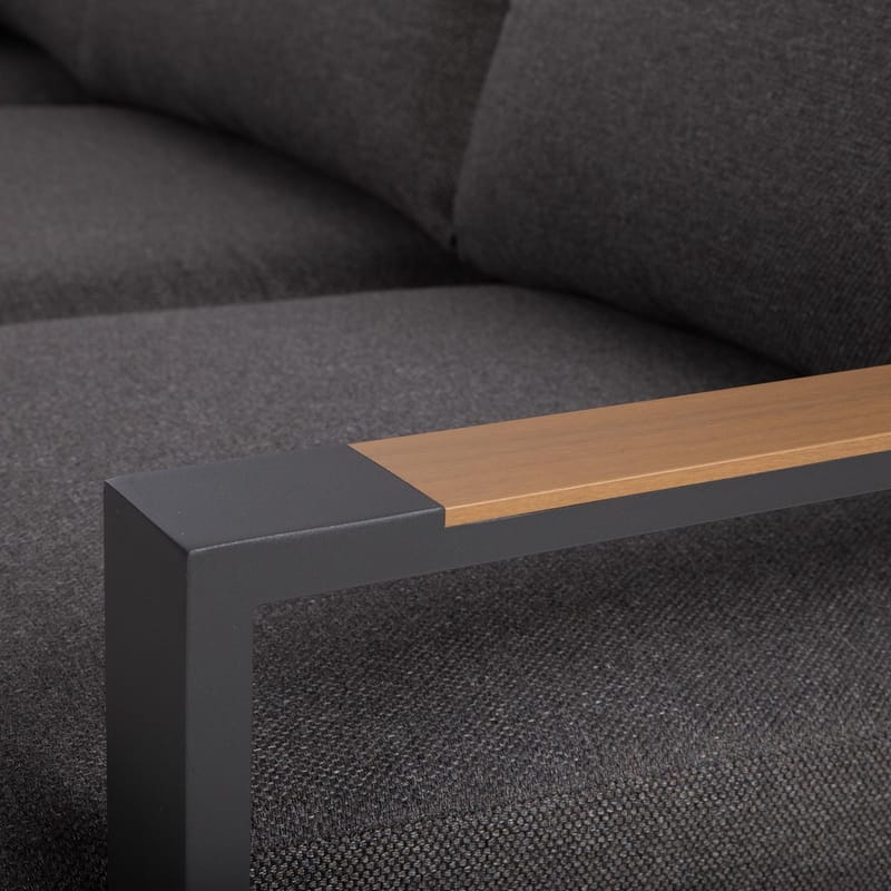 Havemøbelsæt HOME4YOU Rio hjørnesofa og bord mørkegrå - Mørkegrå - Have - Udendørs miljø - Altan & terrasse - Altanmøbler