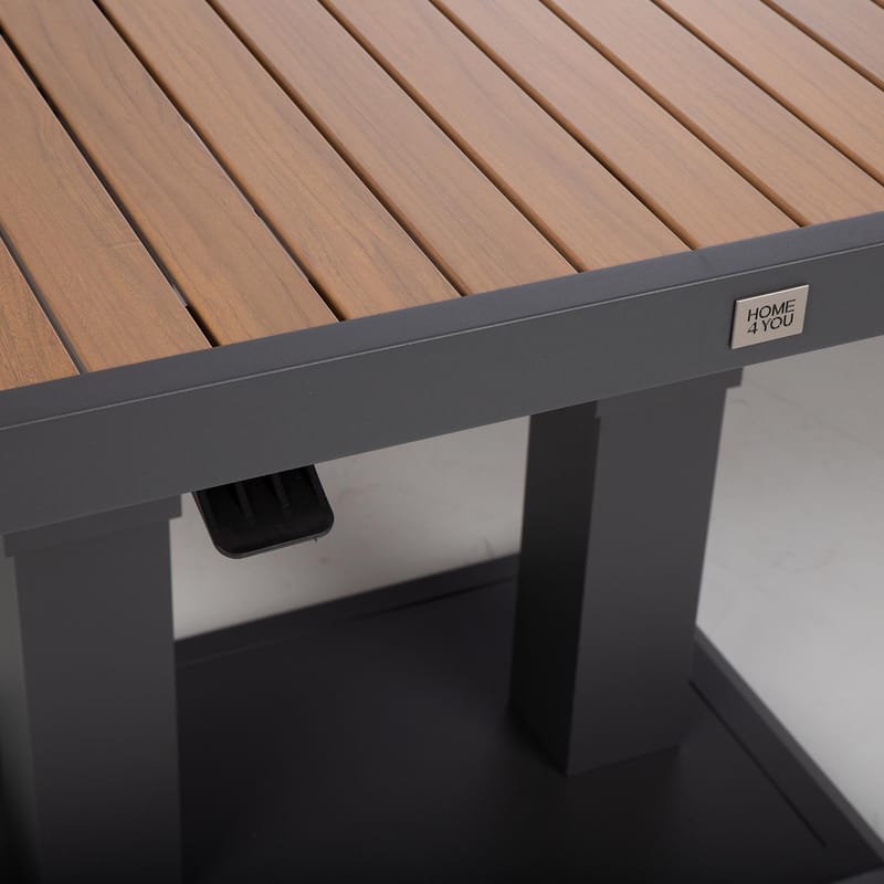 Havemøbelsæt HOME4YOU Rio hjørnesofa og bord mørkegrå - Mørkegrå - Have - Udendørs miljø - Altan & terrasse - Altanmøbler