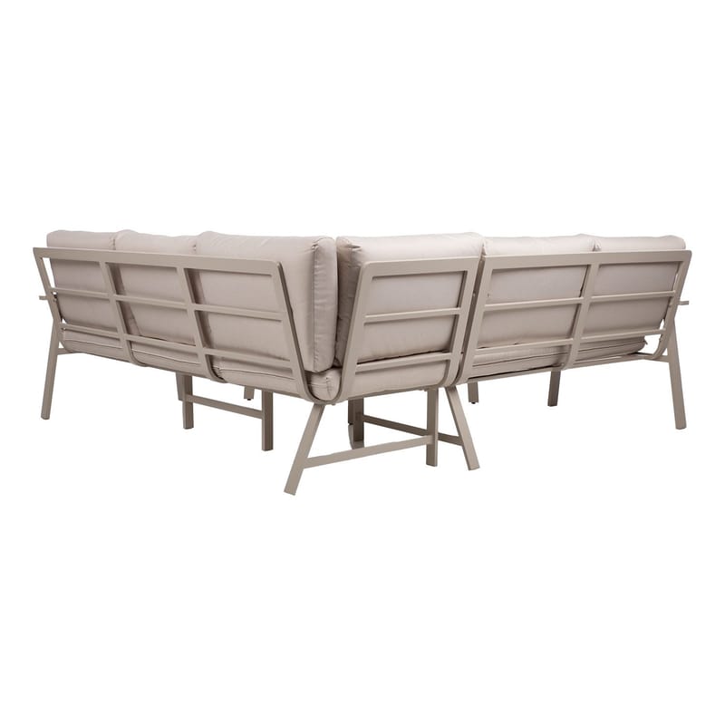 Havemøbelsæt HOME4YOU Upland bord og hjørnesofa beige - Beige - Have - Udendørs miljø - Altan & terrasse - Altanmøbler