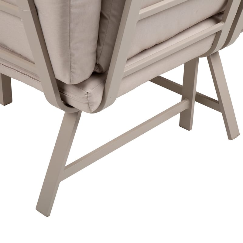 Havemøbelsæt HOME4YOU Upland bord og hjørnesofa beige - Beige - Have - Udendørs miljø - Altan & terrasse - Altanmøbler