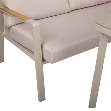 Havemøbelsæt HOME4YOU Upland bord og hjørnesofa beige - Beige - Havemøbler - Loungemøbler - Sofagrupper udendørs