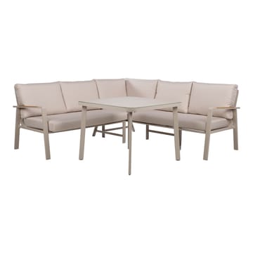 Havemøbelsæt HOME4YOU Upland bord og hjørnesofa beige - Beige - Havemøbler - Loungemøbler - Sofagrupper udendørs