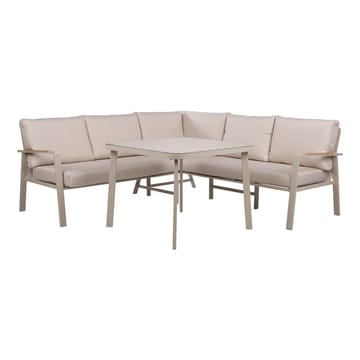 Havemøbelsæt HOME4YOU Upland bord og hjørnesofa beige - Beige - Havemøbler - Loungemøbler - Sofagrupper udendørs
