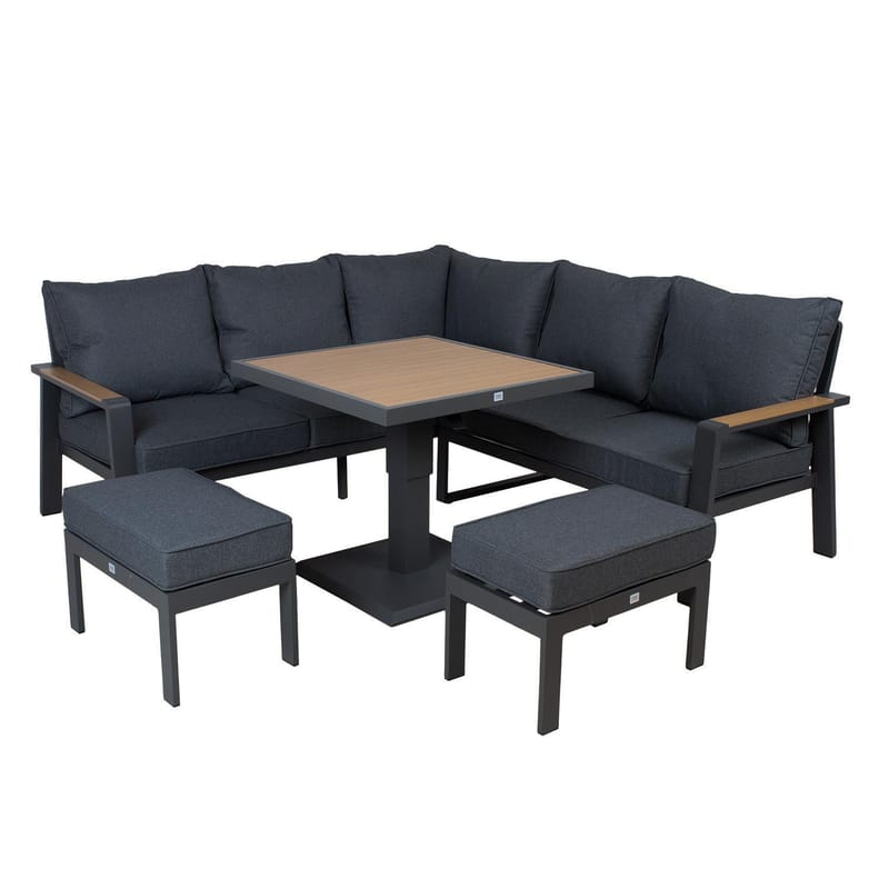 Havemøbelsæt HOME4YOU Parker Grå 4 dele - Grå - Have - Udendørs miljø - Altan & terrasse - Altanmøbler