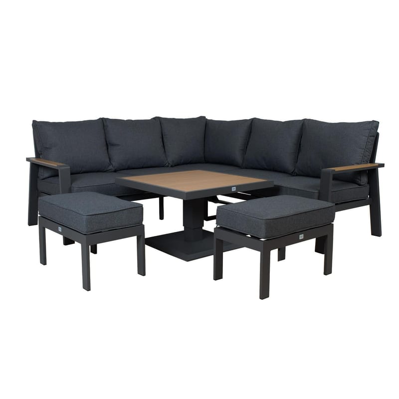 Havemøbelsæt HOME4YOU Parker Grå 4 dele - Grå - Have - Udendørs miljø - Altan & terrasse - Altanmøbler