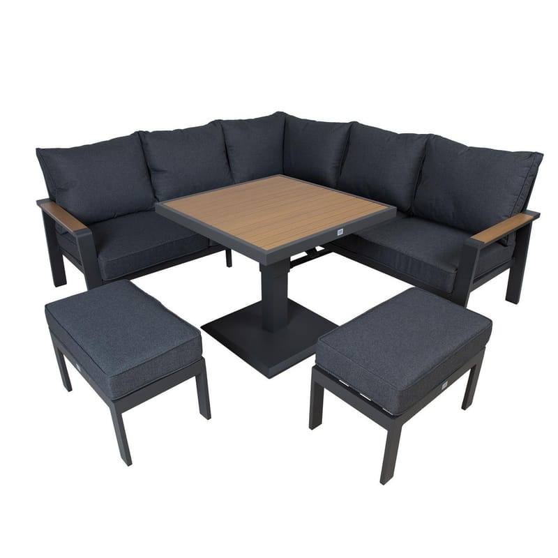 Havemøbelsæt HOME4YOU Parker Grå 4 dele - Grå - Have - Udendørs miljø - Altan & terrasse - Altanmøbler