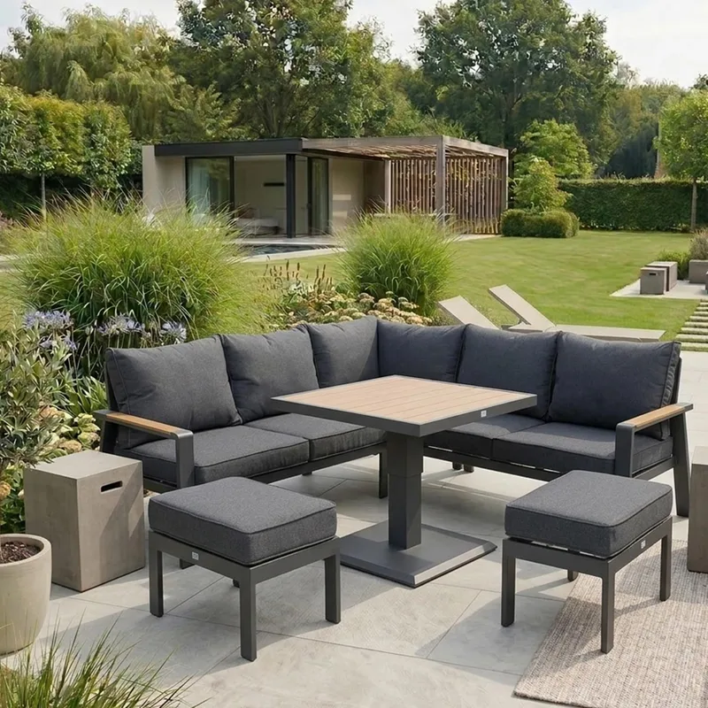 Havemøbelsæt HOME4YOU Parker Grå 4 dele - Grå - Have - Udendørs miljø - Altan & terrasse - Altanmøbler