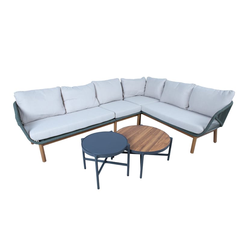 Havemøbelsæt Tuxedo Hjørnesofa og 2 Borde - Grøn - Havemøbler - Loungemøbler - Sofagrupper udendørs